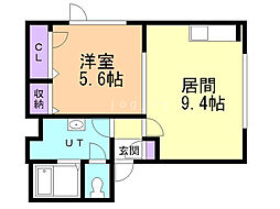 シャーメゾンパルシティ710 1LDKの間取図画像