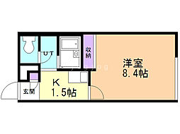 レオパレスエスポワールハイム 1Kの間取図画像
