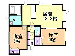 間取図画像 2LDK