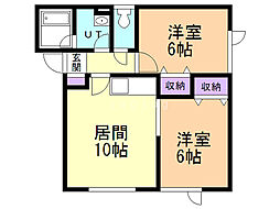 間取図画像 2LDK