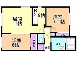 間取図画像 2LDK