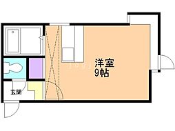 ライフステージ学園南2 ワンルームの間取図画像
