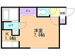 エルプレシア澄川 ワンルームの間取図画像