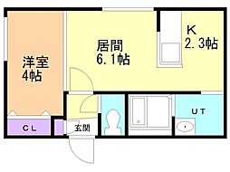 アンコール・澄川 1LDKの間取図画像