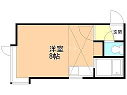 エクセレント澄川 ワンルームの間取図画像