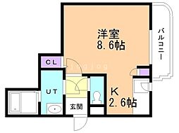 グランメールY・S 1Kの間取図画像