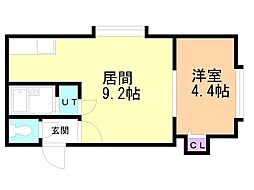 デポット 1LDKの間取図画像