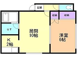 ハイツ317 1LDKの間取図画像