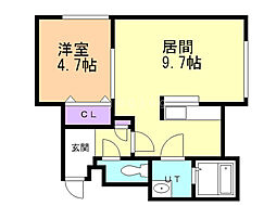 ノア 1LDKの間取図画像