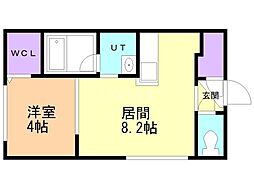 ネクステージ南平岸 1LDKの間取図画像