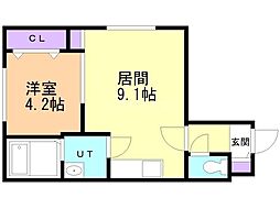 ASTERTOYOHIRA 1LDKの間取図画像