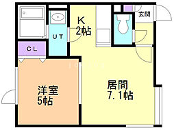 レアル・コンシェルト 1LDKの間取図画像