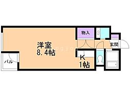 グレイシャス平岸 1Kの間取図画像
