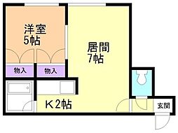 ハウス・ドマーニ 1LDKの間取図画像