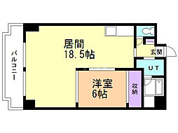 さんぱちビル2 1LDKの間取図画像