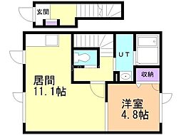 メゾンS&R 1LDKの間取図画像