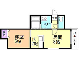 ル・ファール澄川アネックス 1LDKの間取図画像