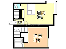 ル・シエル月寒 1LDKの間取図画像