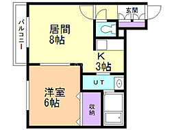 モンレーヴ豊平公園 1LDKの間取図画像