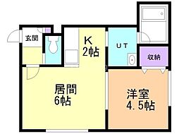 グランドガーデン 1LDKの間取図画像