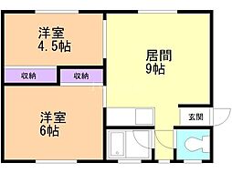 ハイツエコー 2LDKの間取図画像