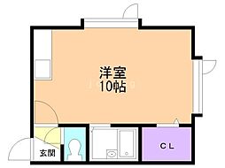 プラザ澄川 ワンルームの間取図画像