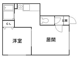 ラーナ平岸 1LDKの間取図画像