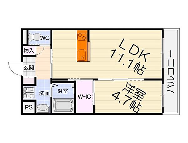 大阪府堺市中区深井畑山町(賃貸マンション1LDK・1階・40.20㎡)の写真 その2