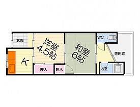 大阪府堺市西区鳳中町9丁（賃貸テラスハウス2K・1階・28.07㎡） その2