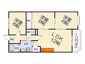 大阪府堺市西区浜寺元町3丁（賃貸マンション3LDK・2階・65.00㎡） その2