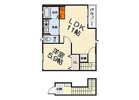 大阪府堺市西区上野芝向ヶ丘町1丁（賃貸アパート1LDK・2階・45.82㎡） その2