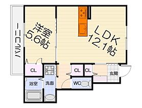 大阪府高石市加茂2丁目（賃貸アパート1LDK・1階・43.73㎡） その2