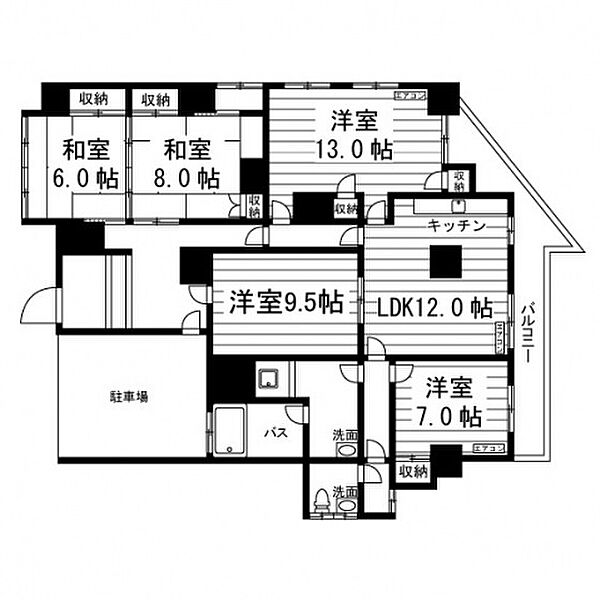 ニューシャトー東山 ｜京都府京都市東山区一橋宮ノ内町(賃貸マンション5LDK・1階・130.00㎡)の写真 その2