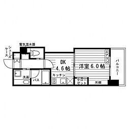 S-FORT 二条城前 4階1DKの間取り