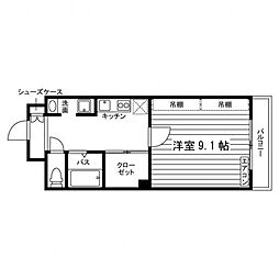 サンメイツ京阪・七条大宮 1Kの間取図画像