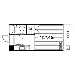 マイスポット下鴨 ワンルームの間取図画像