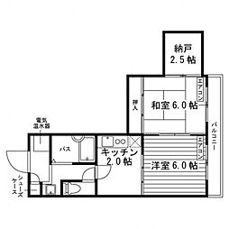 サンメイツ京阪 2Kの間取図画像