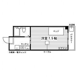 ヤングプラザ 1Kの間取図画像