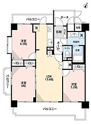 アンピール箱崎東 3LDKの間取図画像