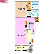 ラシア　III  ｜ 三重県いなべ市北勢町麻生田（賃貸アパート1LDK・1階・50.05㎡） その2