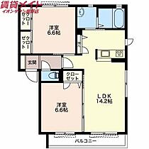 インビクタスC棟  ｜ 三重県員弁郡東員町大字六把野新田（賃貸アパート2LDK・1階・61.60㎡） その2