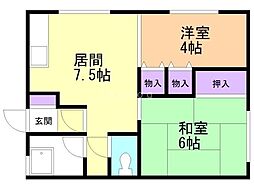 間取図画像 2DK