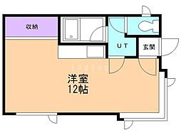 ラフィーネイン芦野 ワンルームの間取図画像