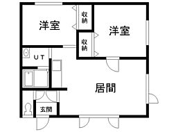 ハミングバード松浦 2LDKの間取図画像