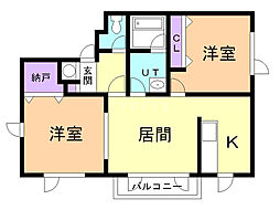 間取図画像 2LDK