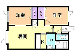 間取図画像 2LDK