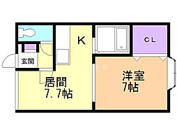 メイプルタウンルベル 2階/H