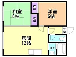リラ.フランセR 2LDKの間取図画像