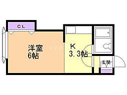 アーバンライフ 1Kの間取図画像