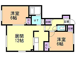 間取図画像 2LDK